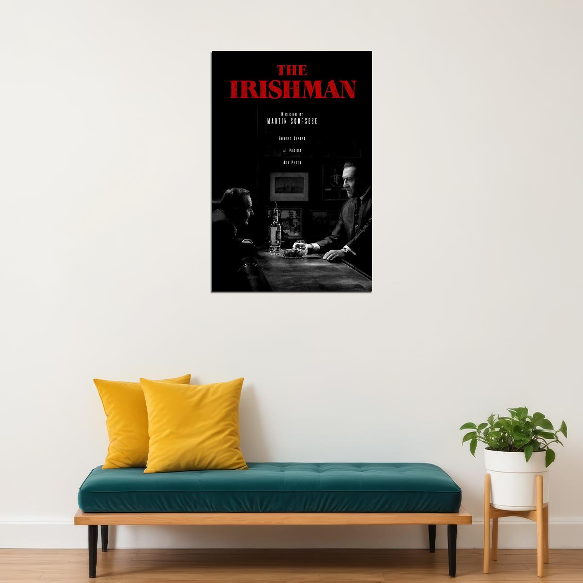 The Irishman Movie Martin Scorsese Robert Poster Wall Art Print Home Wall Decor