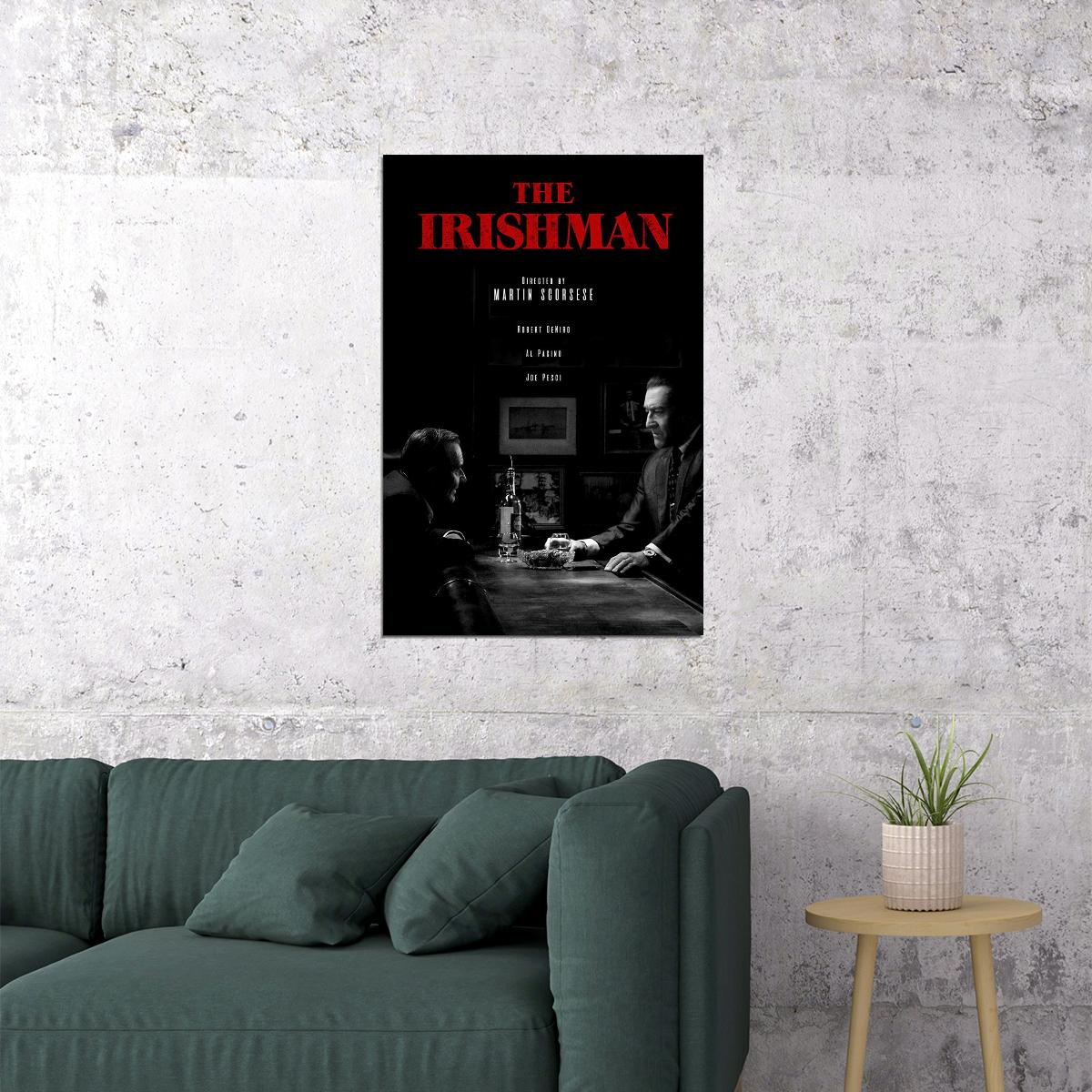 The Irishman Movie Martin Scorsese Robert Poster Wall Art Print Home Wall Decor