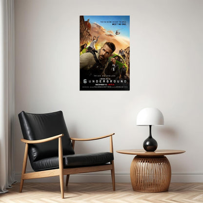 6 Underground 2019 Ryan Reynolds Action Thriller Poster Wall Art Print Home Wall Decor