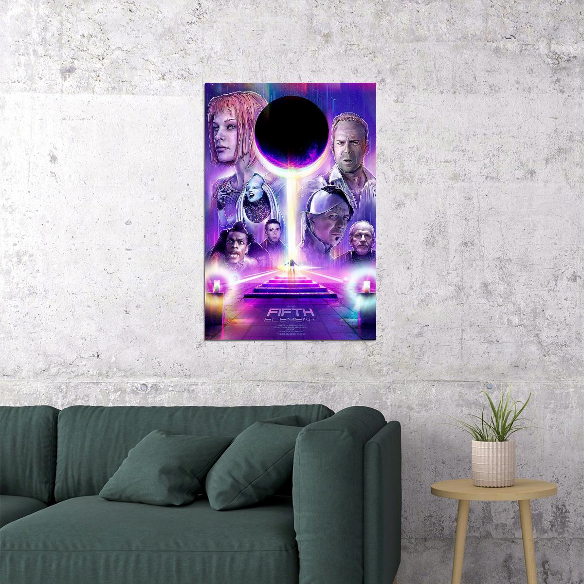 The Fifth Element Classic Science Fiction Movie Bruce Willis Poster Wall Art Print Home Wall Decor