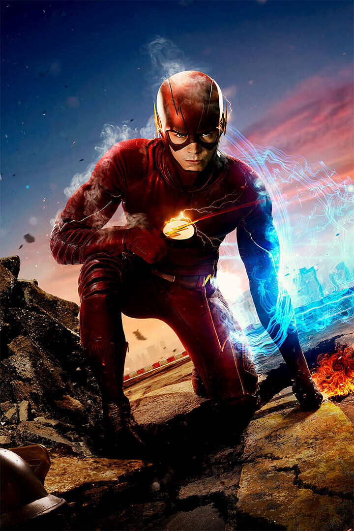 The Flash Season 4 2 Tv Series Shows Superhero Action Poster Wall Art Print Home Wall Decor