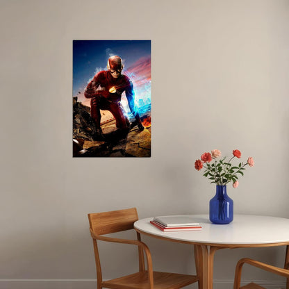 The Flash Season 4 2 Tv Series Shows Superhero Action Poster Wall Art Print Home Wall Decor