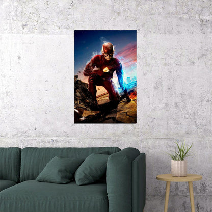 The Flash Season 4 2 Tv Series Shows Superhero Action Poster Wall Art Print Home Wall Decor