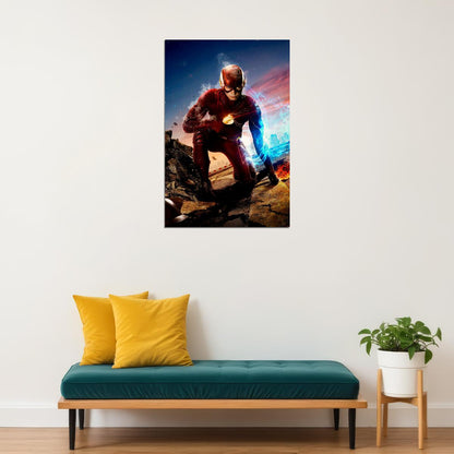 The Flash Season 4 2 Tv Series Shows Superhero Action Poster Wall Art Print Home Wall Decor