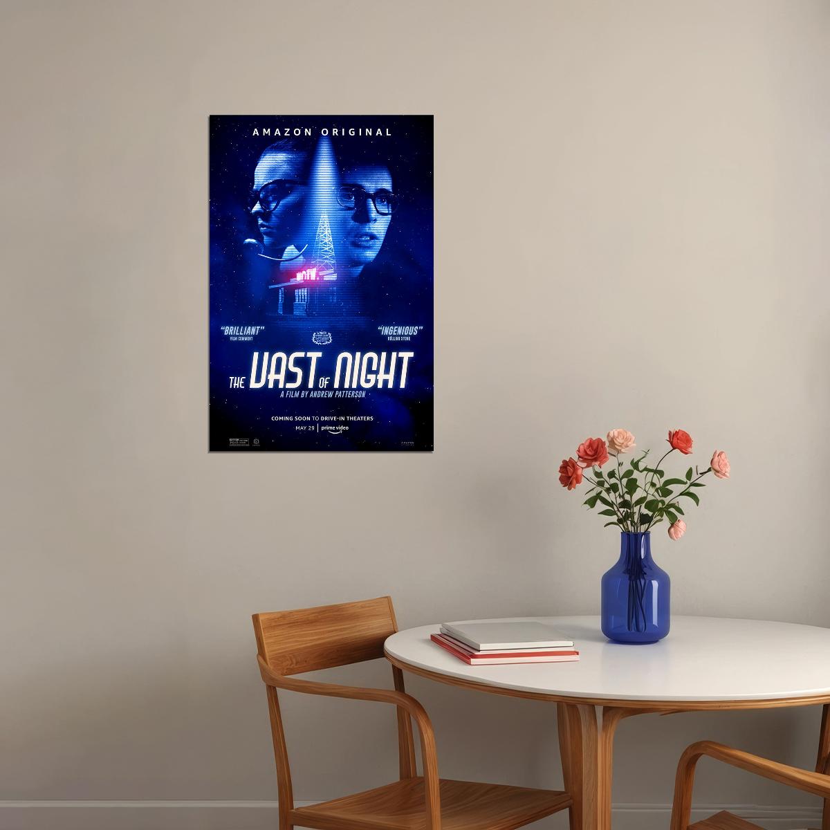 The Vast Of Night Movie 2020 Science Fiction Poster Wall Art Print Home Wall Decor