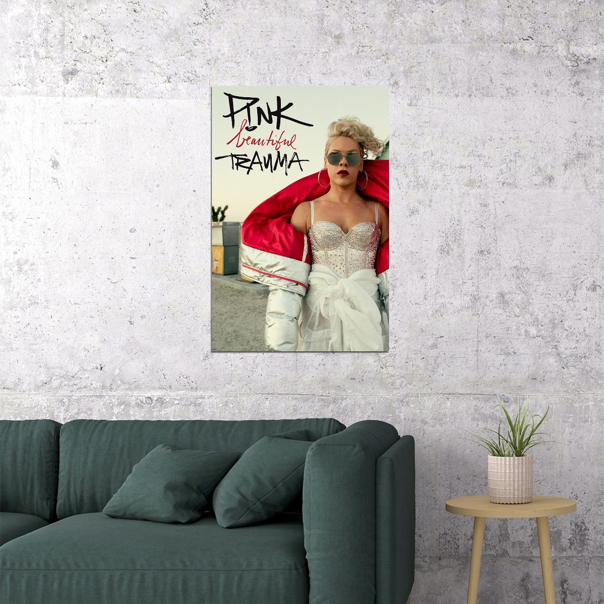 Pink Beautiful Trauma 2020 Rap Album Singer Poster Wall Art Print Home Wall Decor