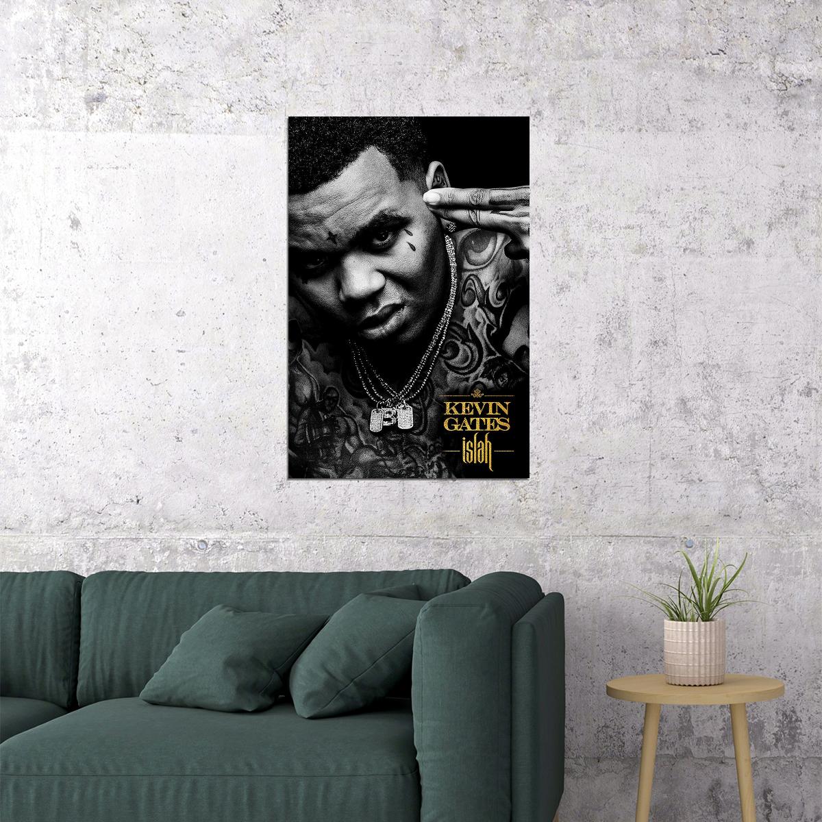 Kevin Gates Islah Rap Artist Music 2020 Poster Wall Art Print Home Wall Decor