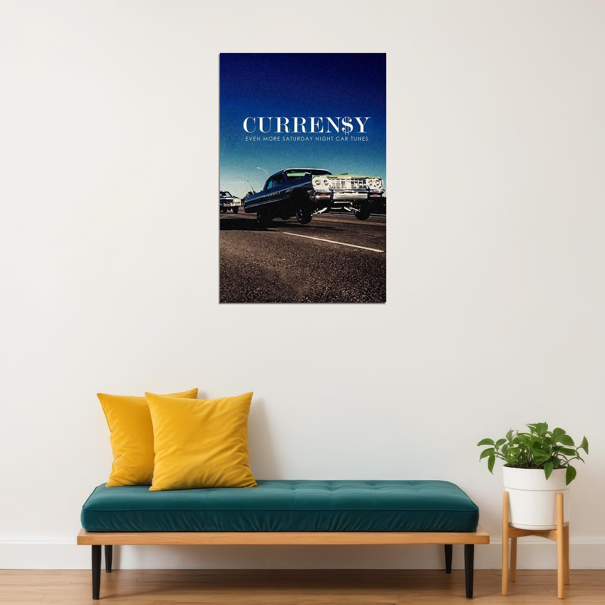 Currensy Even More Saturday Night Car Tunes Rap Music Poster Wall Art Print Home Wall Decor