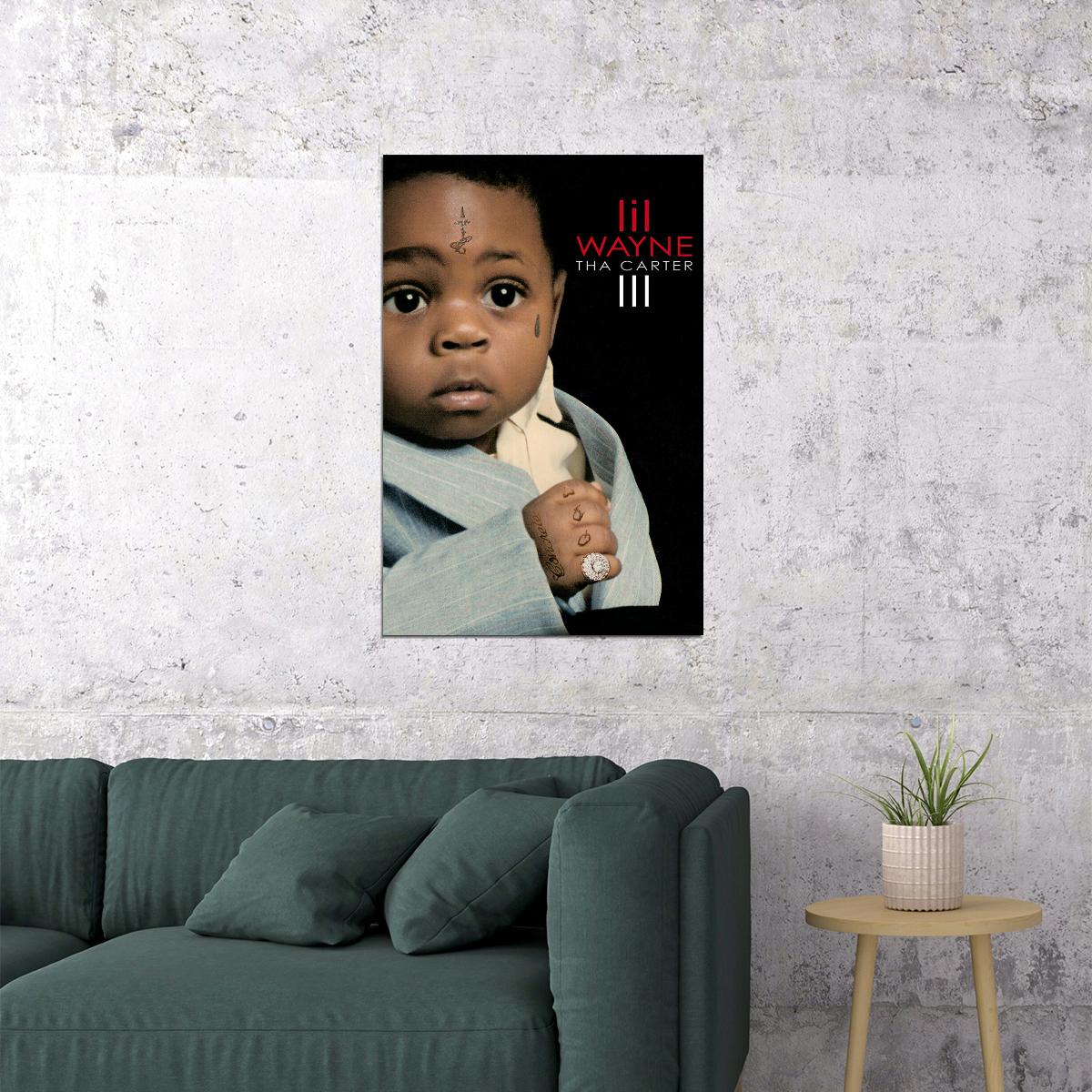 Lil Wayne Tha Carter Iii Rap Artist Music 2020 Poster Wall Art Print Home Wall Decor