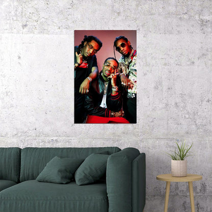 Migos Culture Rap Singer Hip Hop Musicains Poster Wall Art Print Home Wall Decor