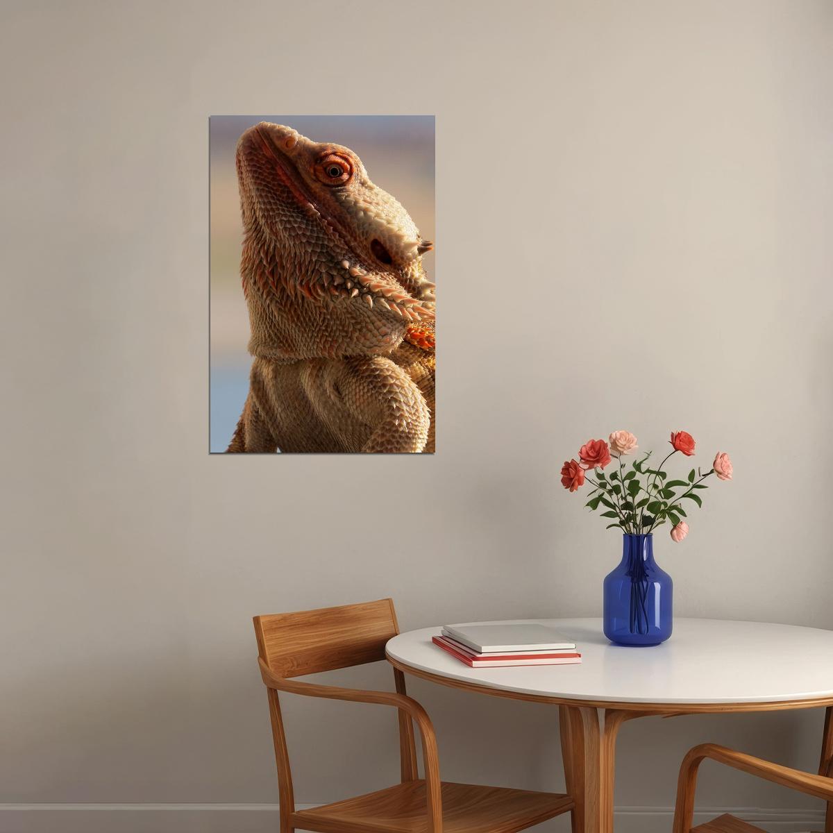 Inland Bearded Dragon Desert Animals Poster Wall Art Print Home Wall Decor - xonomax
