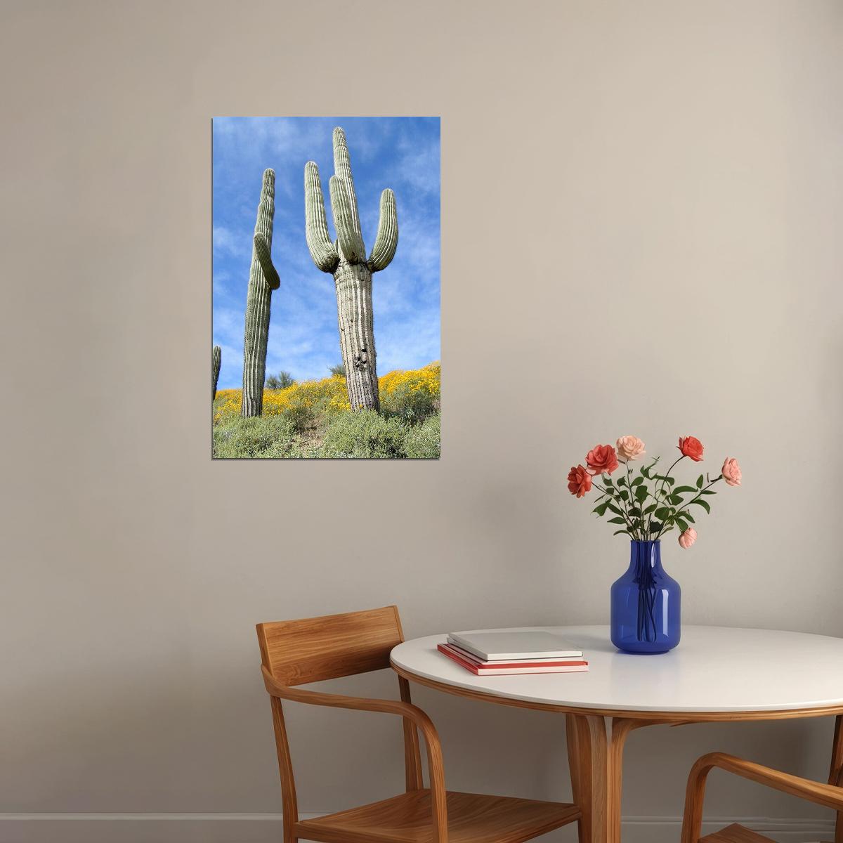 Giant Saguaro Cactus Thorny Plants Picture Poster Wall Art Print Home Wall Decor - xonomax