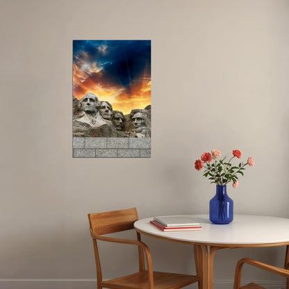 Mount Rushmore National Memorial History Poster Wall Art Print Home Wall Decor - xonomax