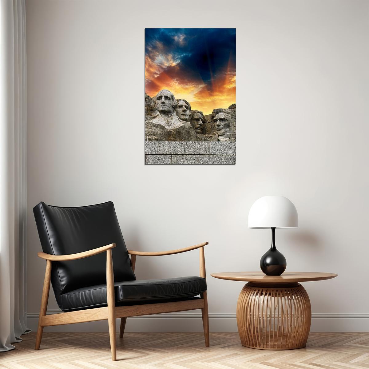 Mount Rushmore National Memorial History Poster Wall Art Print Home Wall Decor - xonomax