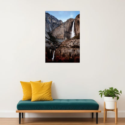 Yosemite Falls In Yosemite Valley Landscape Poster Wall Art Print Home Wall Decor