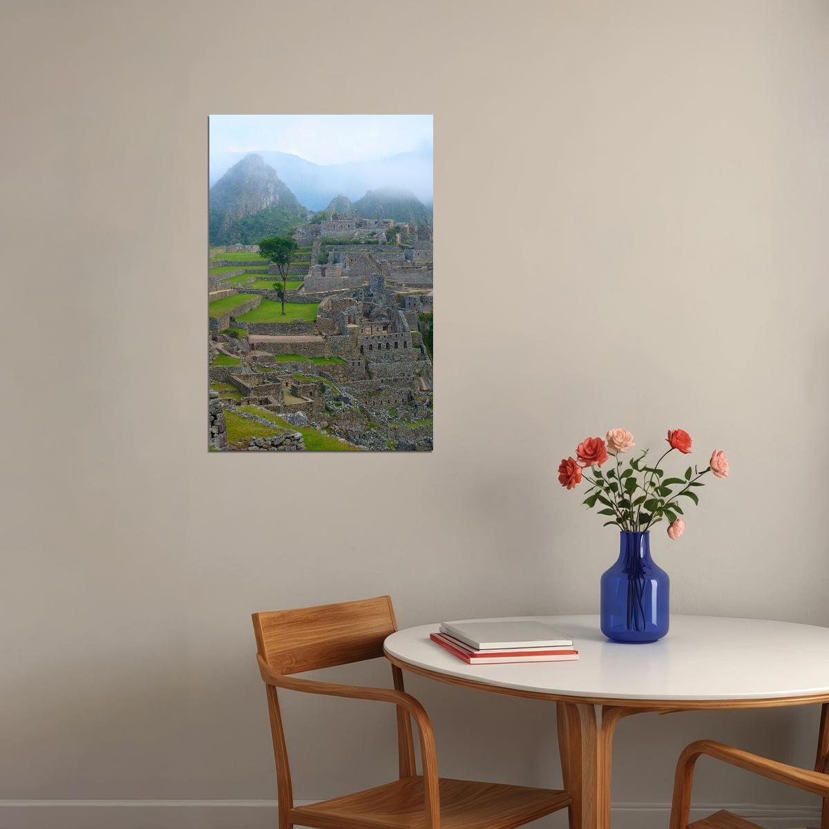 Incan Ruins Of Machu Picchu Ancient Civilization Poster Wall Art Print Home Wall Decor - xonomax