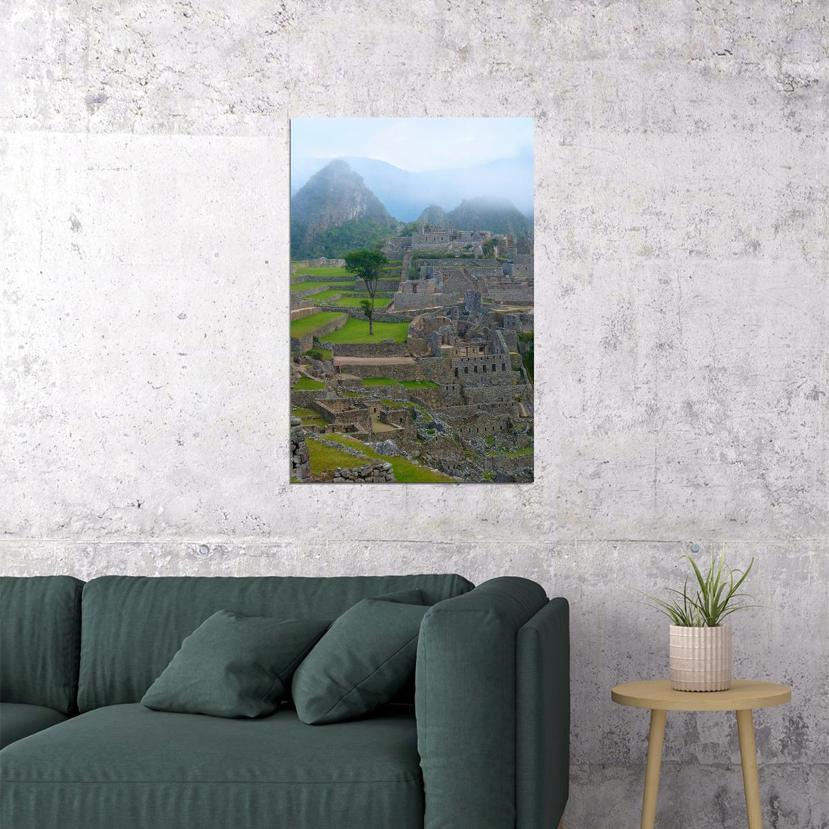 Incan Ruins Of Machu Picchu Ancient Civilization Poster Wall Art Print Home Wall Decor - xonomax