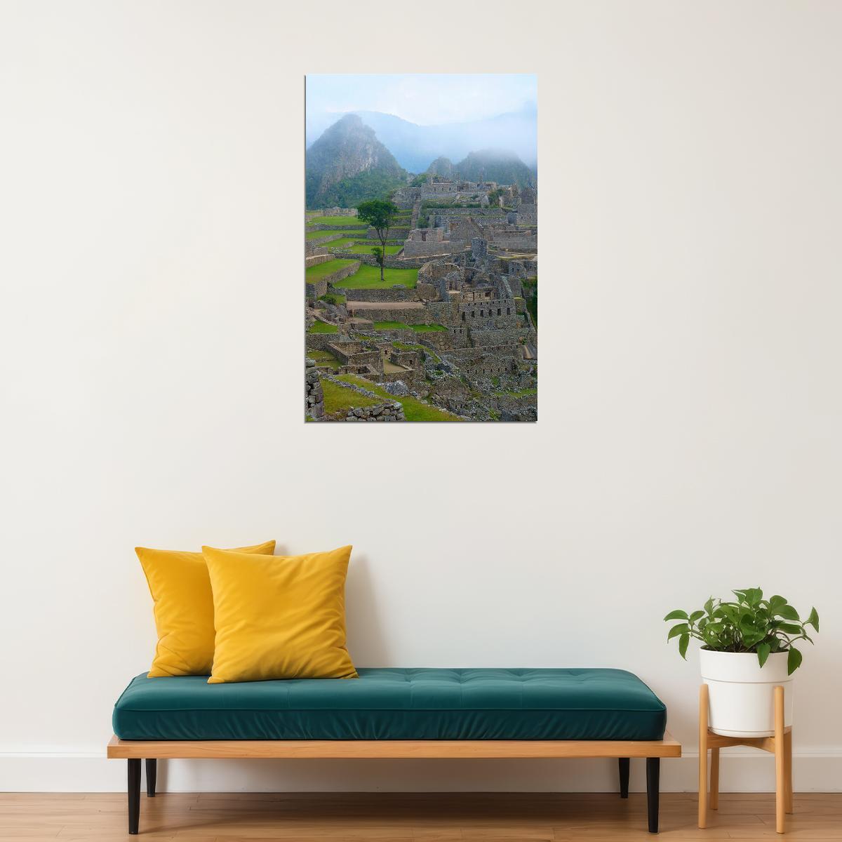 Incan Ruins Of Machu Picchu Ancient Civilization Poster Wall Art Print Home Wall Decor - xonomax