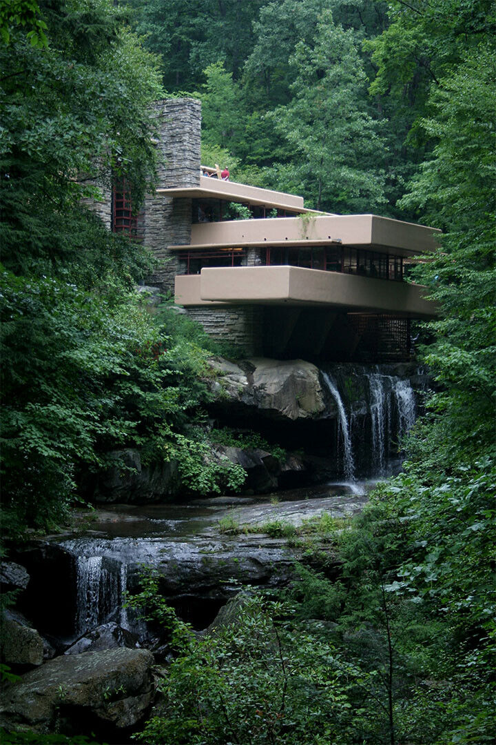 Exterior View Of Fallingwater Landscape Photo Poster Wall Art Print Home Wall Decor - xonomax