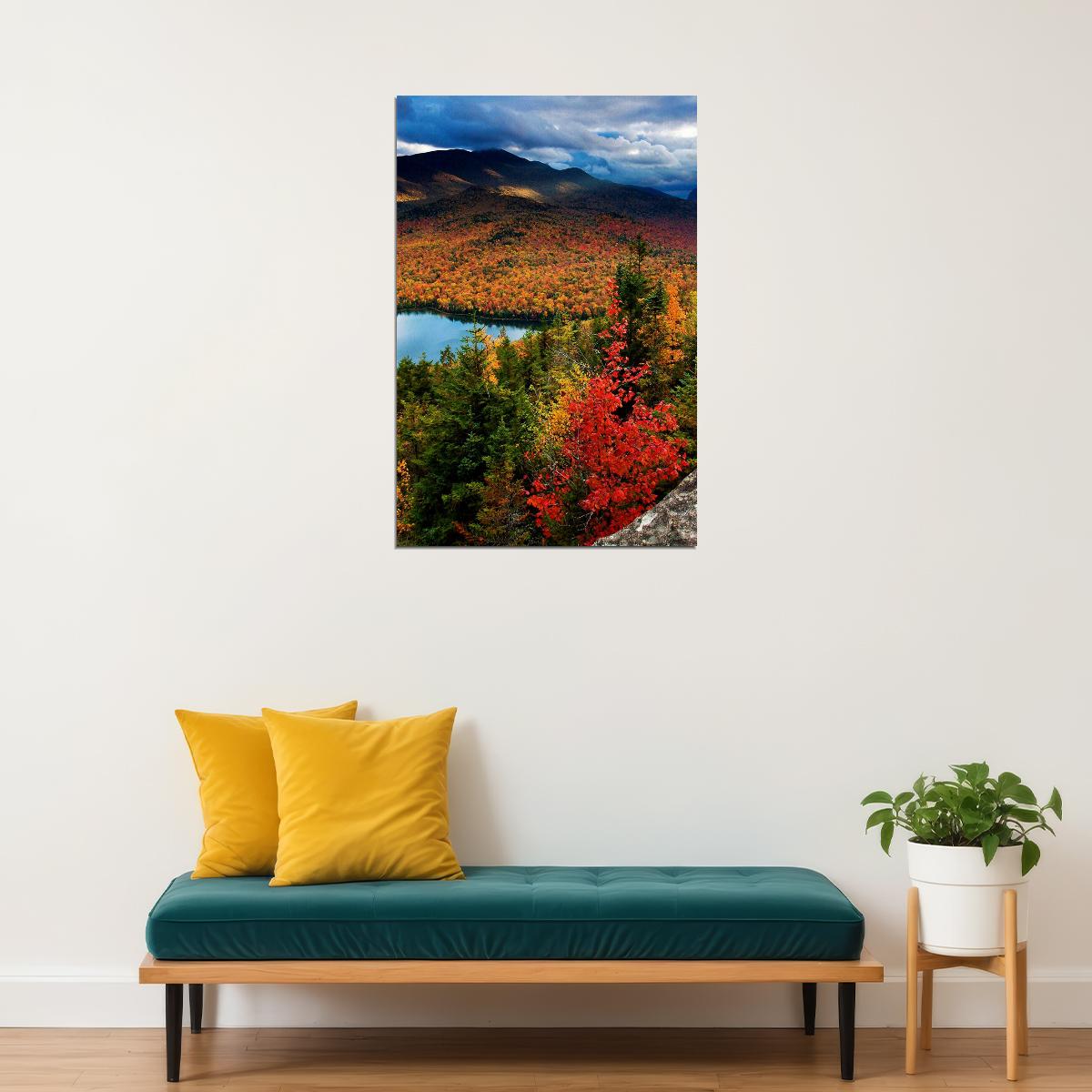 Heart Lake In The Adirondack Mountains Poster Wall Art Print Home Wall Decor - xonomax