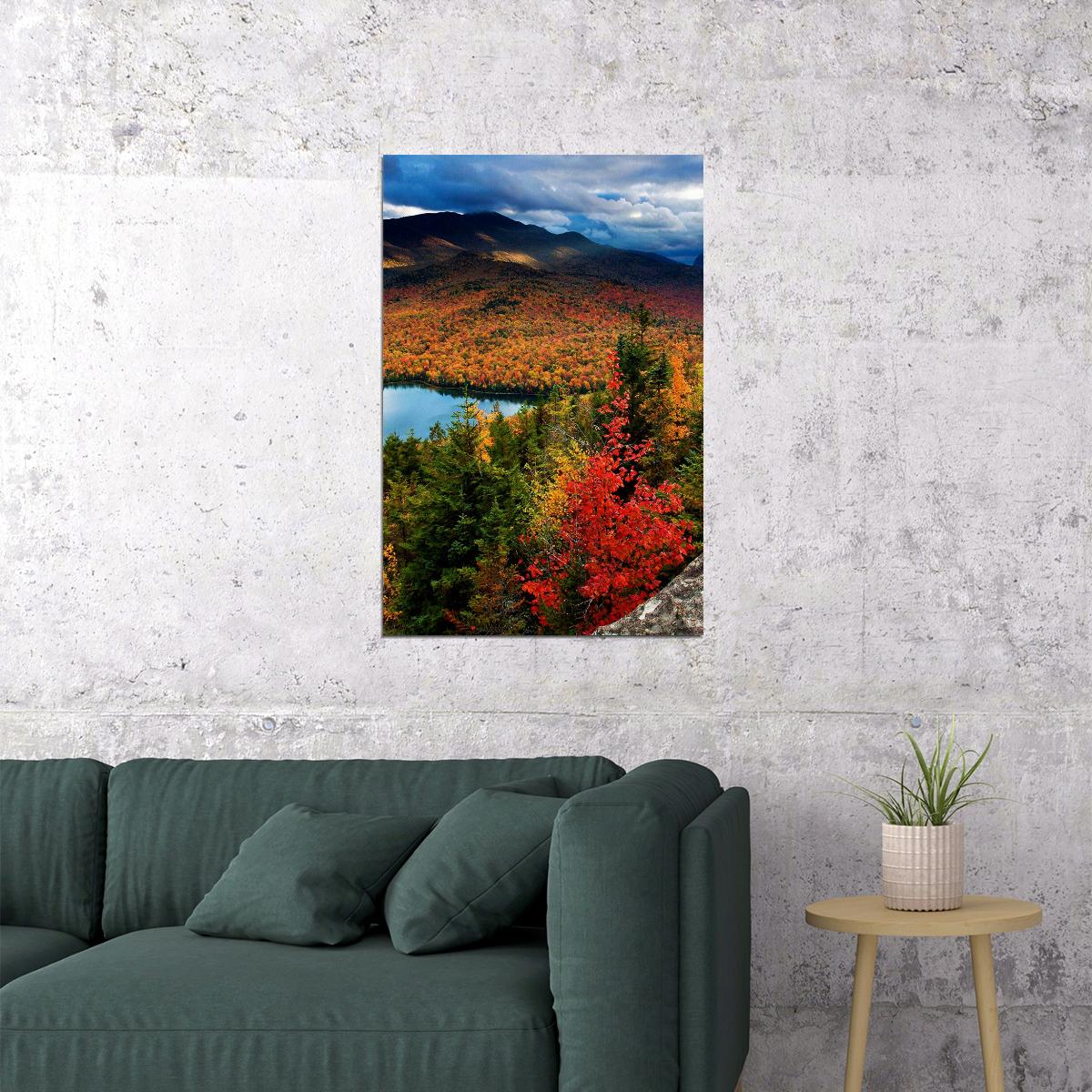 Heart Lake In The Adirondack Mountains Poster Wall Art Print Home Wall Decor - xonomax
