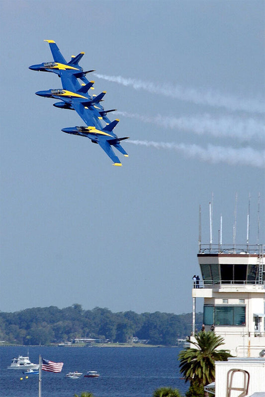 Blue Angels Flying In Formation Poster Wall Art Print Home Wall Decor