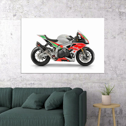 Aprilia Rsv4 Factory Works Fw Gp Motorcycle Poster Wall Art Print Home Wall Decor