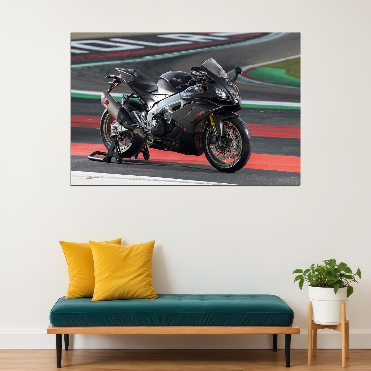 Aprilia Rsv4 1100 Factory Race Motorcycle Poster Wall Art Print Home Wall Decor