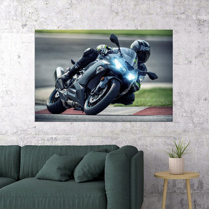 Kawasaki Ninja Zx 6r Fast Motorcycle Design Poster Wall Art Print Home Wall Decor