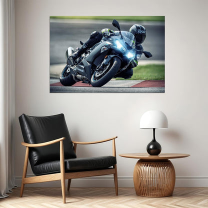 Kawasaki Ninja Zx 6r Fast Motorcycle Design Poster Wall Art Print Home Wall Decor