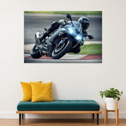 Kawasaki Ninja Zx 6r Fast Motorcycle Design Poster Wall Art Print Home Wall Decor