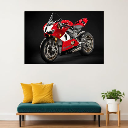 Ducati Panigale V4 25 Anniversario 916 Superbike Poster Wall Art Print Home Wall Decor - xonomax