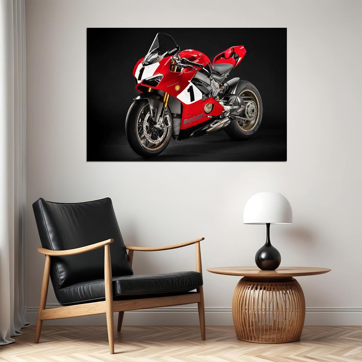 Ducati Panigale V4 25 Anniversario 916 Superbike Poster Wall Art Print Home Wall Decor - xonomax