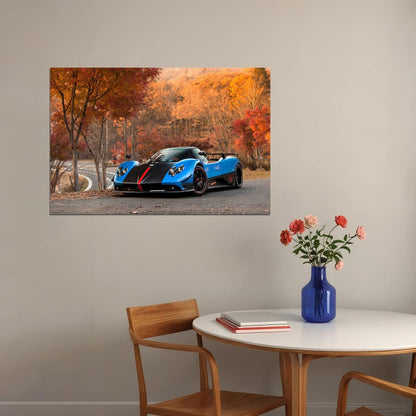 Pagani Zonda Cinque Roadster Racing Car Auto Poster Wall Art Print Home Wall Decor