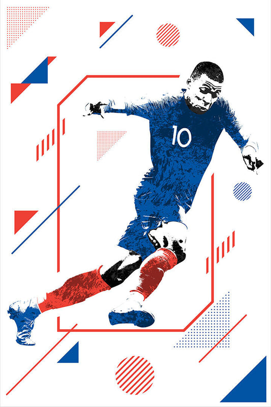 Kylian Mbappe Football Soccer Player Sports Poster Wall Art Print Home Wall Decor