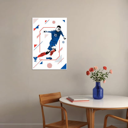 Kylian Mbappe Football Soccer Player Sports Poster Wall Art Print Home Wall Decor