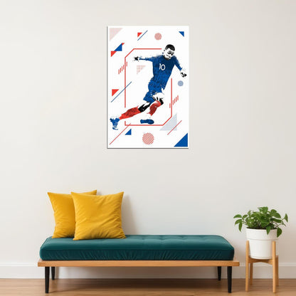 Kylian Mbappe Football Soccer Player Sports Poster Wall Art Print Home Wall Decor