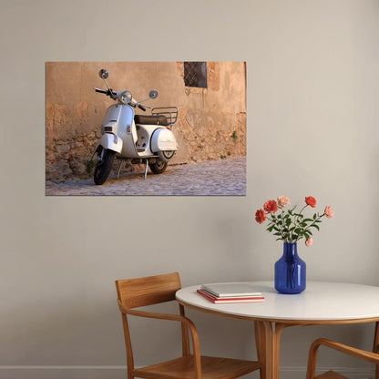 Vespa Vespa Lml Star Old Model Motorcycle Poster Wall Art Print Home Wall Decor