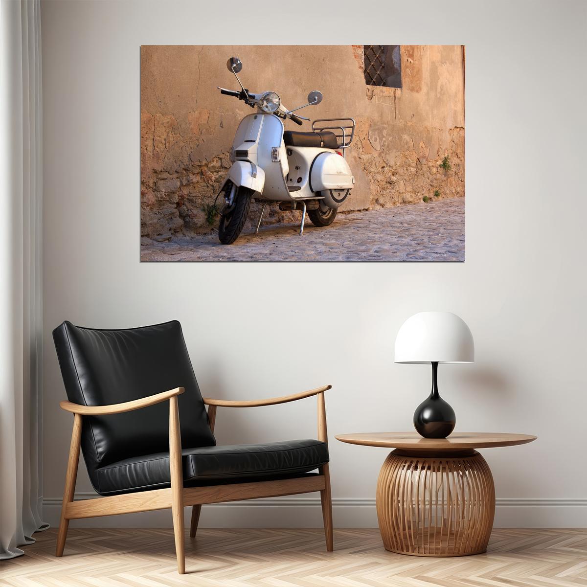 Vespa Vespa Lml Star Old Model Motorcycle Poster Wall Art Print Home Wall Decor