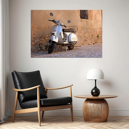 Vespa Vespa Lml Star Old Model Motorcycle Poster Wall Art Print Home Wall Decor