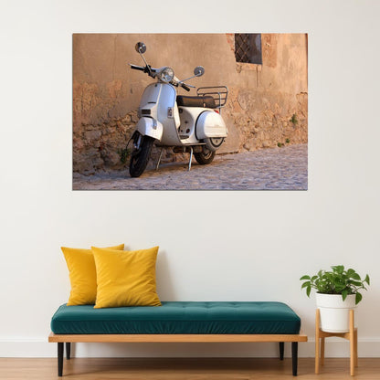 Vespa Vespa Lml Star Old Model Motorcycle Poster Wall Art Print Home Wall Decor