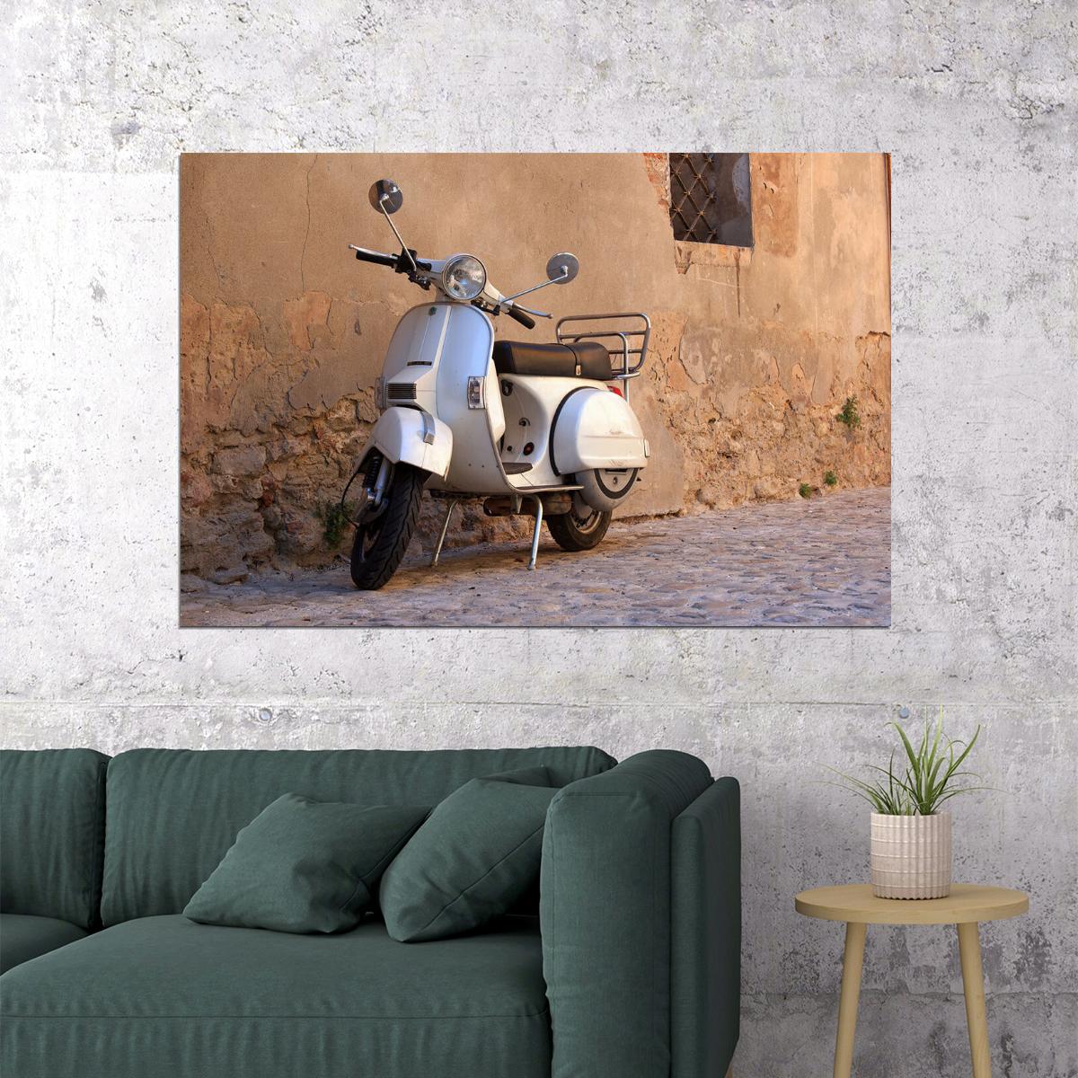 Vespa Vespa Lml Star Old Model Motorcycle Poster Wall Art Print Home Wall Decor