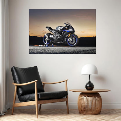 Yamaha Yzf R1m Racing Motorcycle Sports Motorcycle Poster Wall Art Print Home Wall Decor