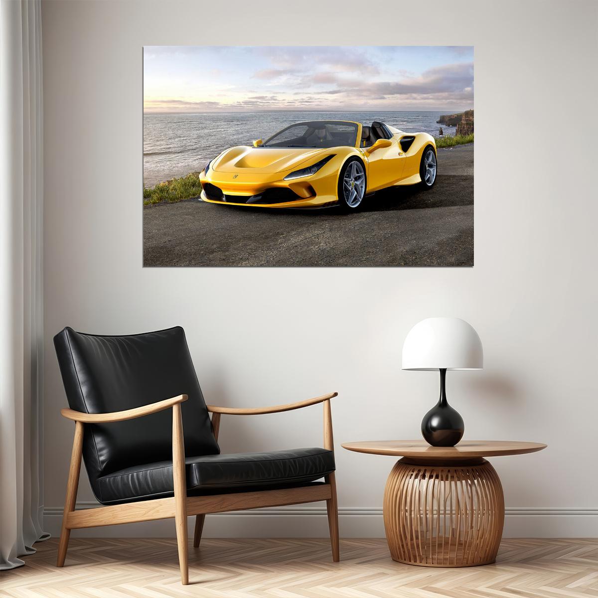 Ferrari F8 Spider Sports Car Luxury Car Poster Wall Art Print Home Wall Decor