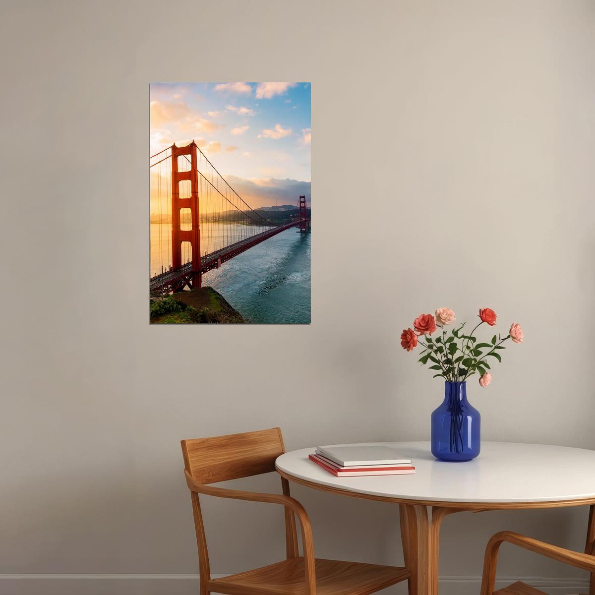 Golden Gate Bridge San Francisco Travel Landscape Poster Wall Art Print Home Wall Decor - xonomax