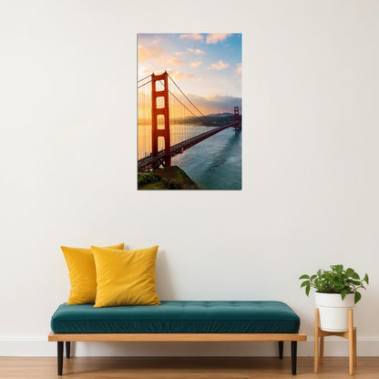 Golden Gate Bridge San Francisco Travel Landscape Poster Wall Art Print Home Wall Decor - xonomax
