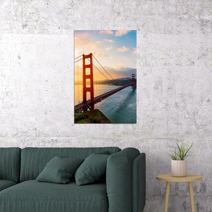 Golden Gate Bridge San Francisco Travel Landscape Poster Wall Art Print Home Wall Decor - xonomax