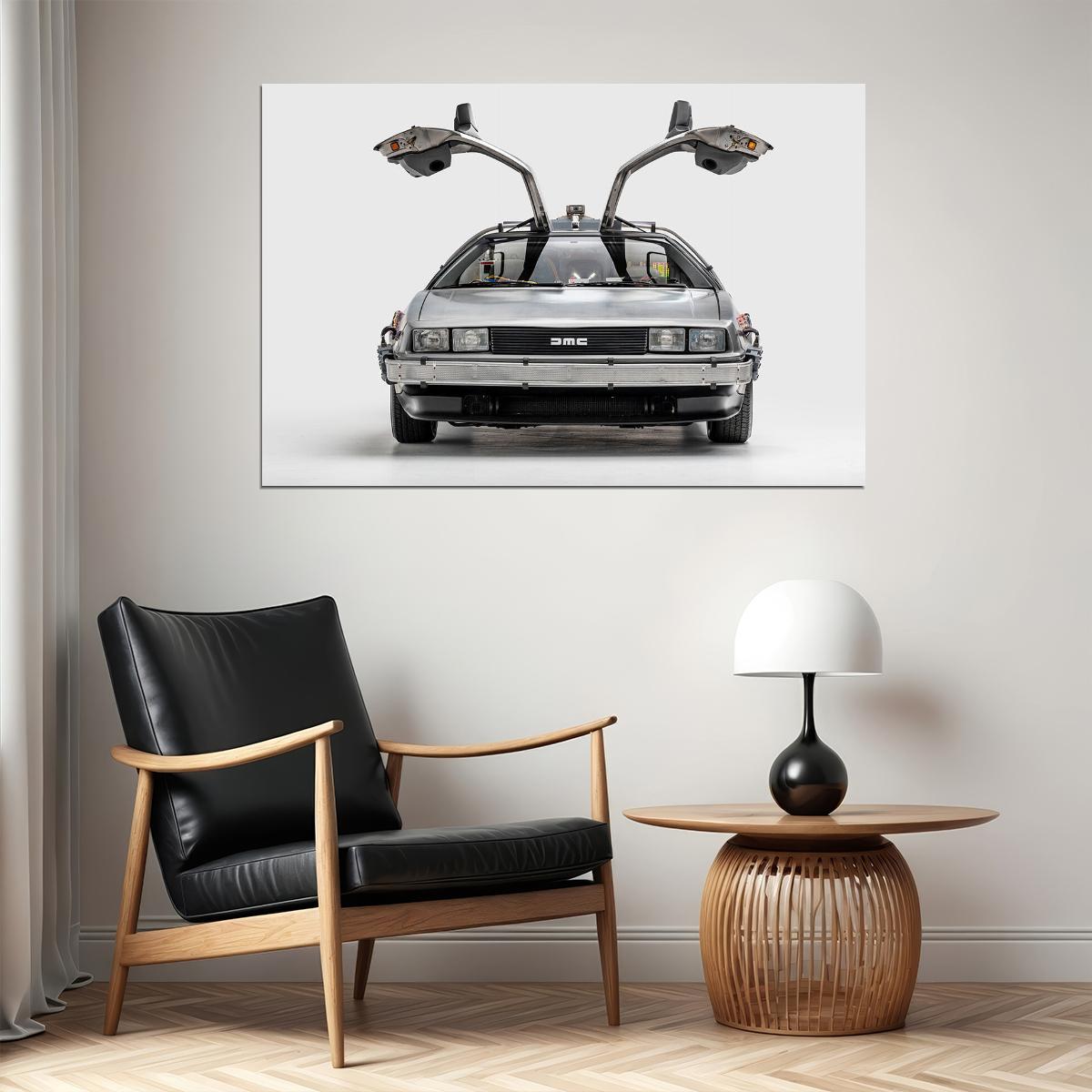 Back To The Future Car Delorean Dmc-12 Poster Wall Art Print Home Wall Decor