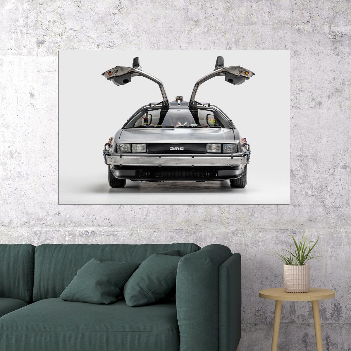 Back To The Future Car Delorean Dmc-12 Poster Wall Art Print Home Wall Decor