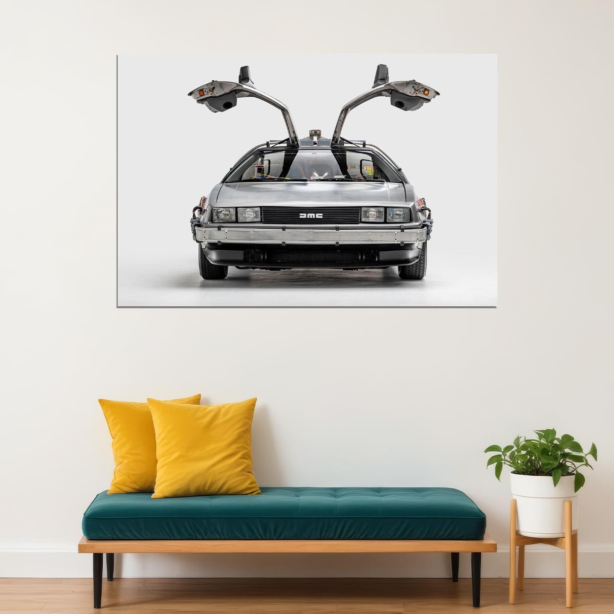 Back To The Future Car Delorean Dmc-12 Poster Wall Art Print Home Wall Decor